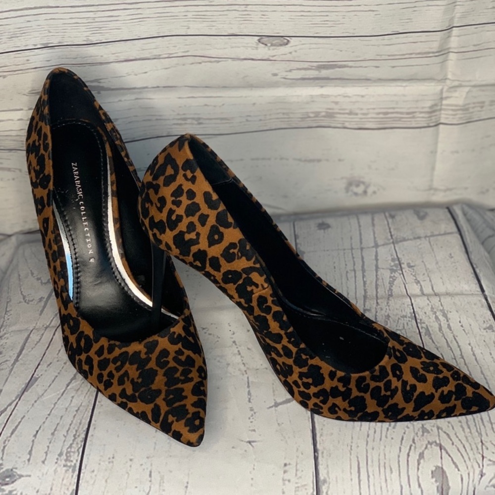ZARA Leopard Heels Sz 40 10